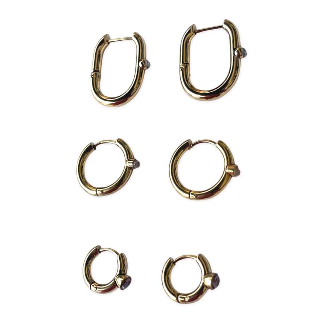 Mini CZ Huggie Hoop Earrings - AMD COLLECTIVE