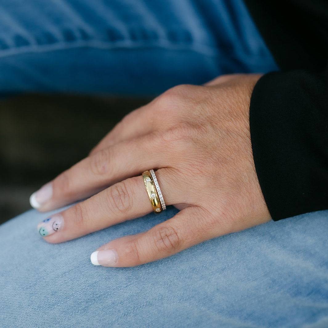April Gold Stacking Ring - AMD COLLECTIVE