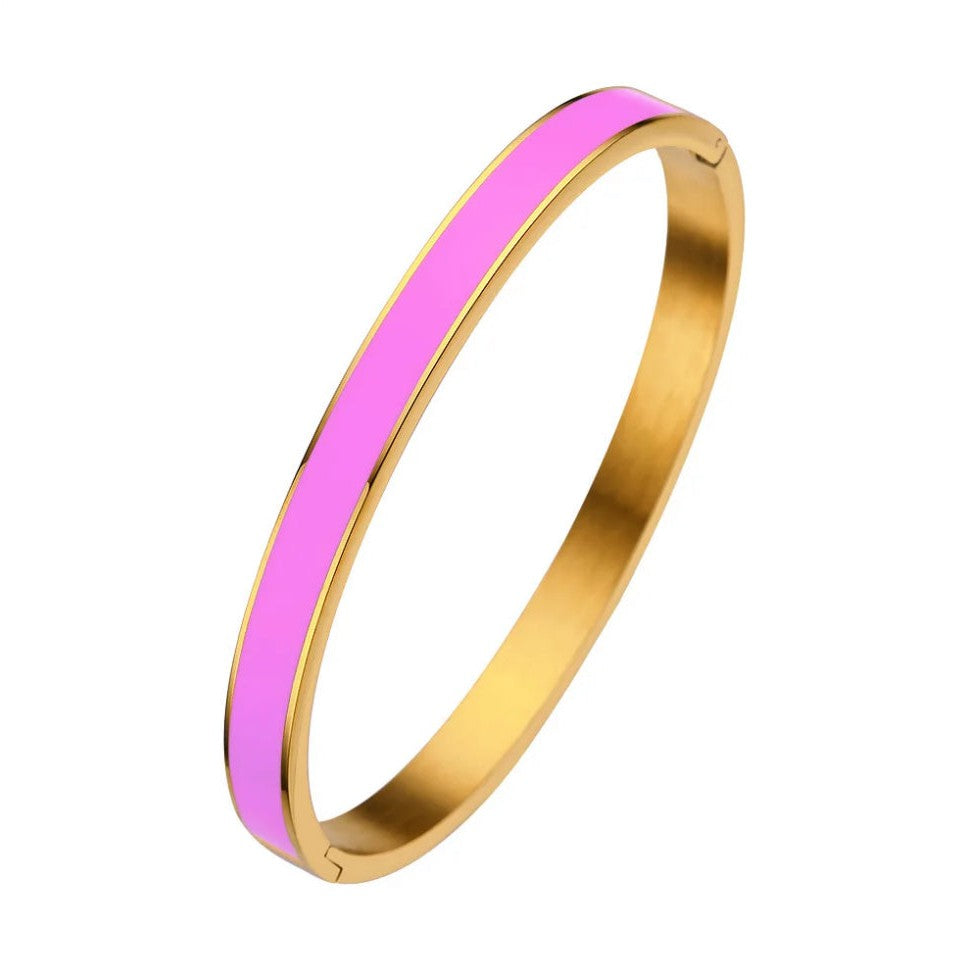 Tory Enamel Bangle Bracelet - AMD COLLECTIVE