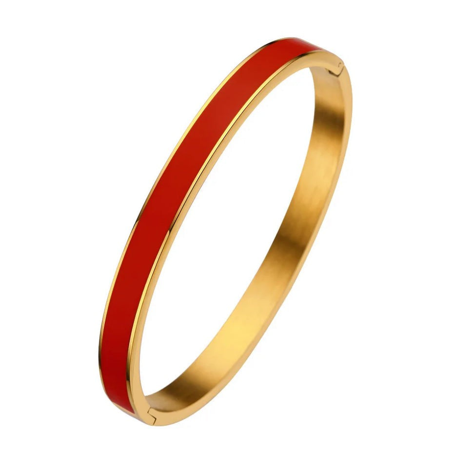 Tory Enamel Bangle Bracelet - AMD COLLECTIVE