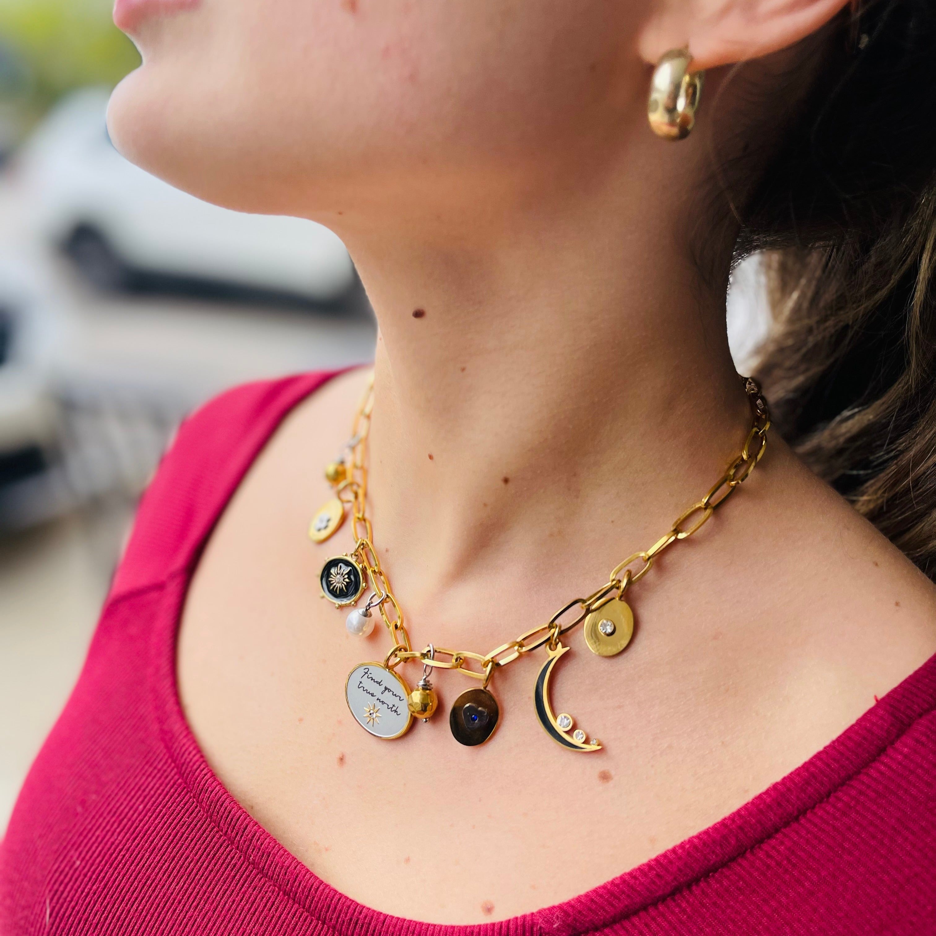 Find Your True North Charm Necklace - AMD COLLECTIVE