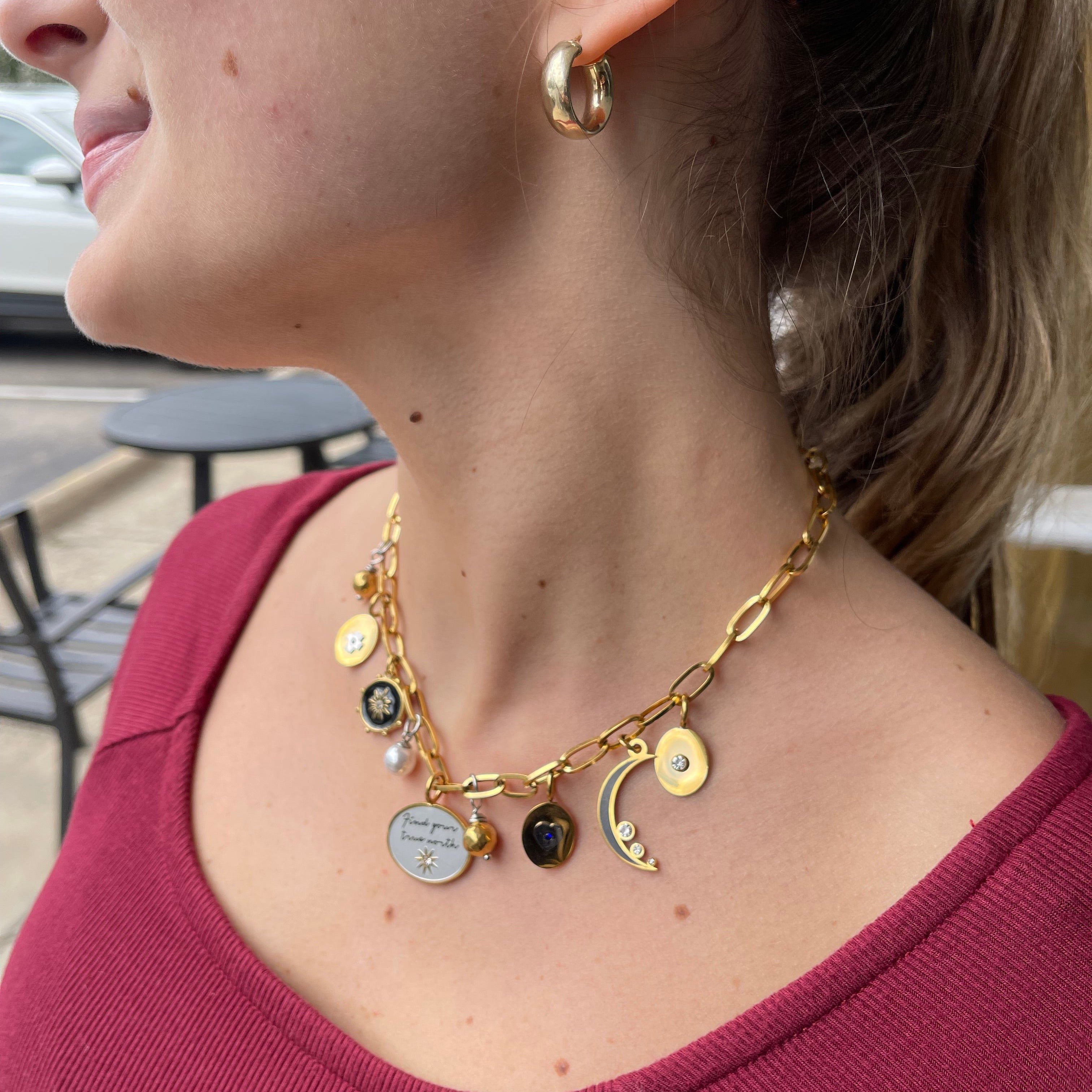 Find Your True North Charm Necklace - AMD COLLECTIVE