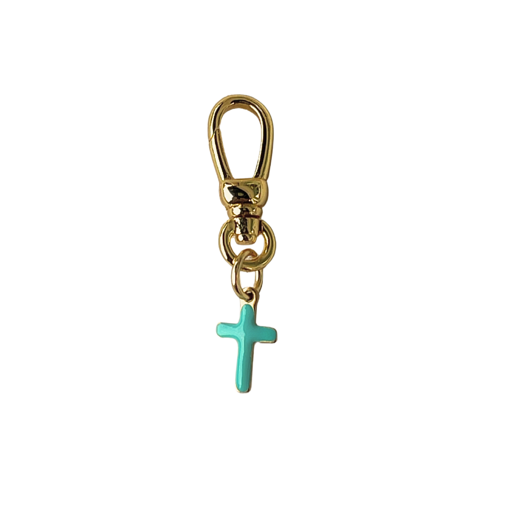 Enamel Cross Charm - 10mm