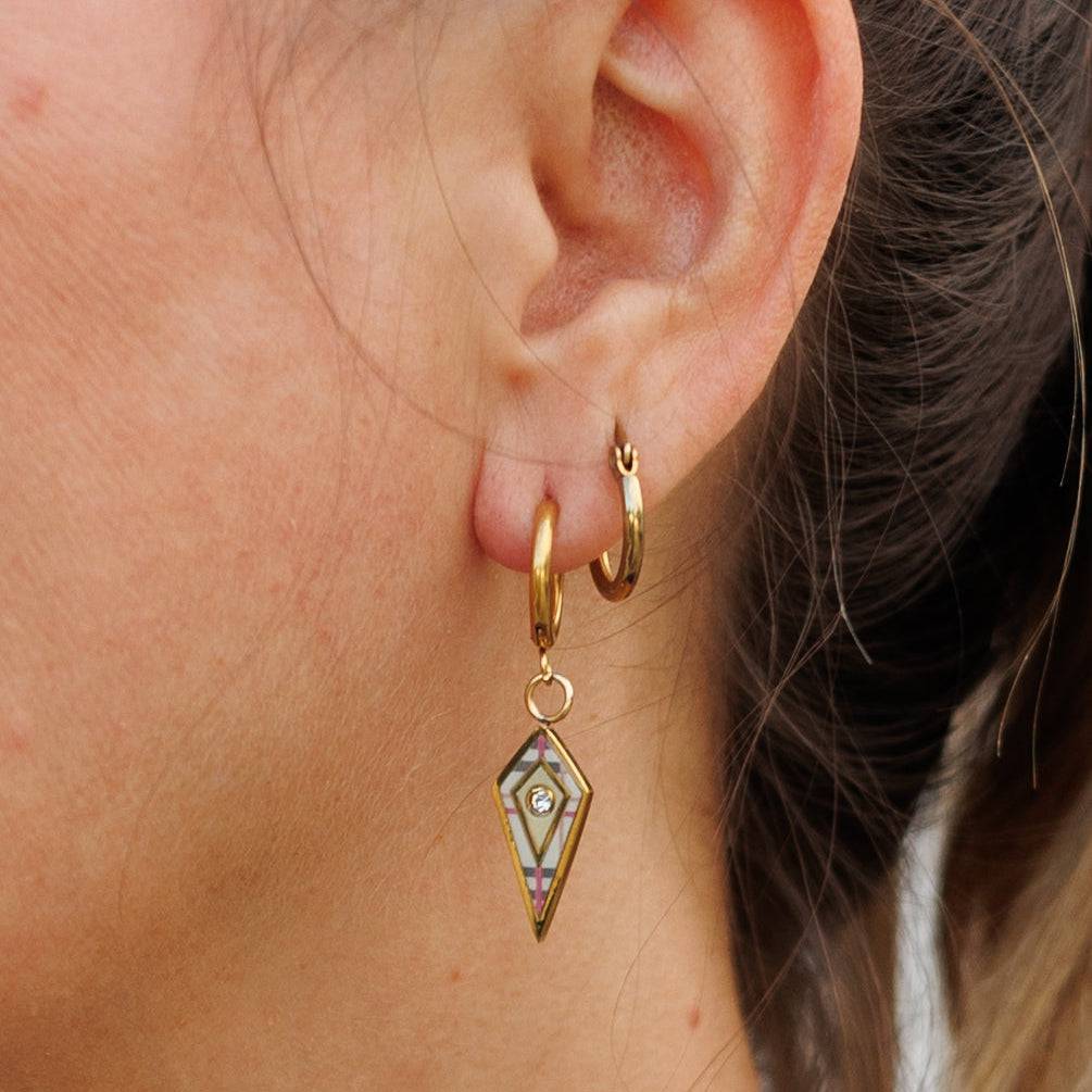 Preppy Plaid Diamond Earrings - AMD COLLECTIVE