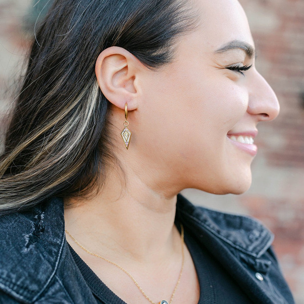 Preppy Plaid Diamond Earrings - AMD COLLECTIVE