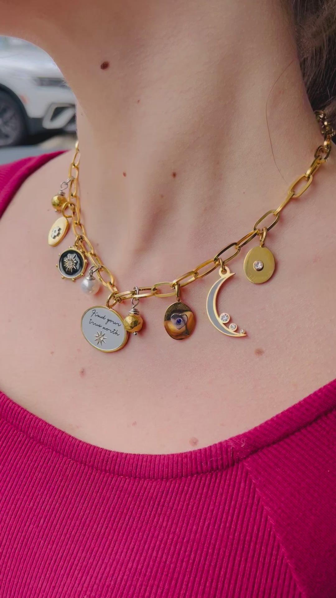 Find Your True North Charm Necklace