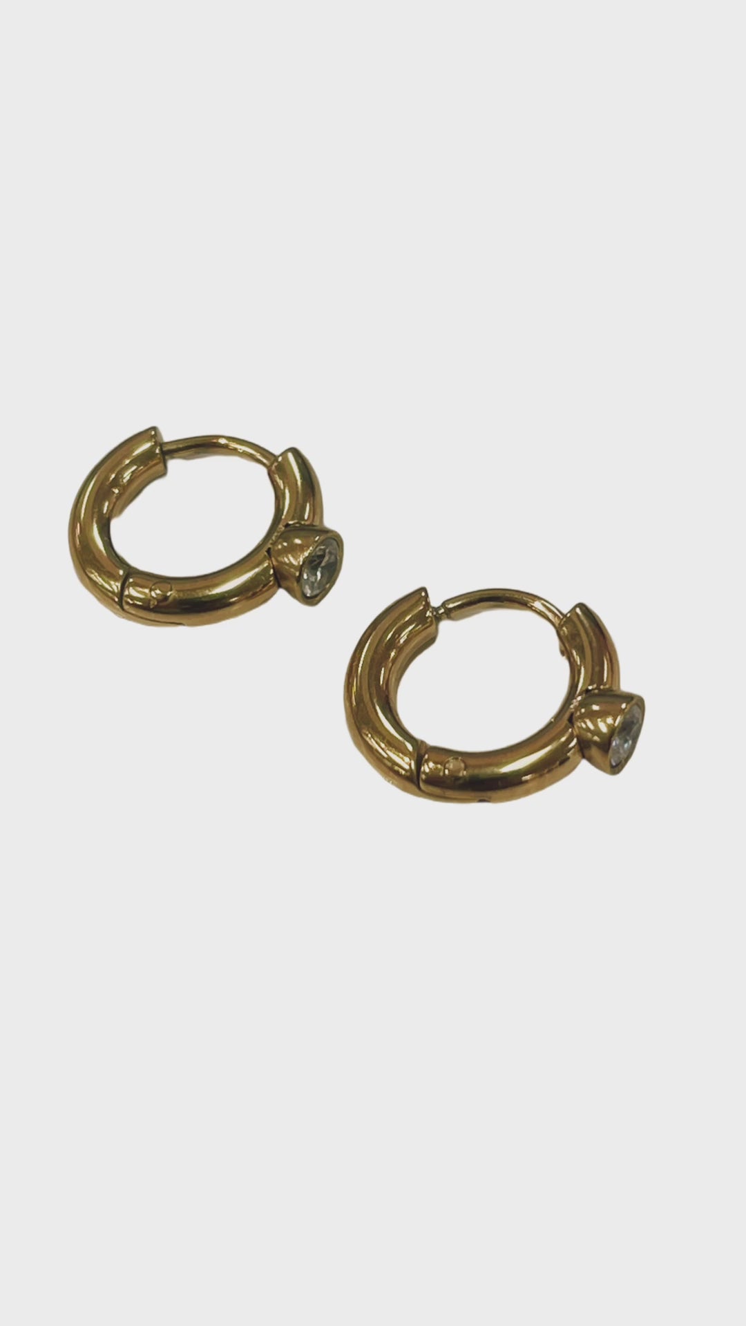 Mini CZ Huggie Hoop Earrings