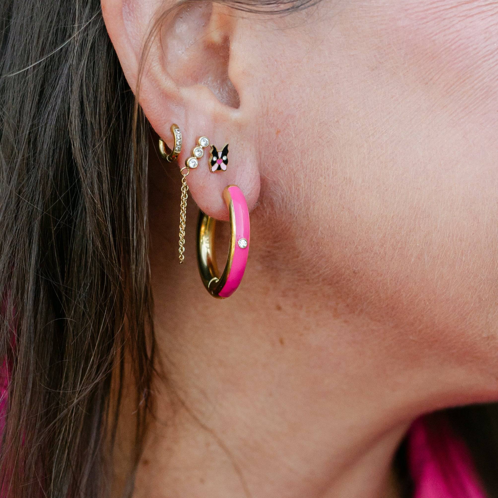 Annabelle Pave Hoop Earrings - AMD COLLECTIVE