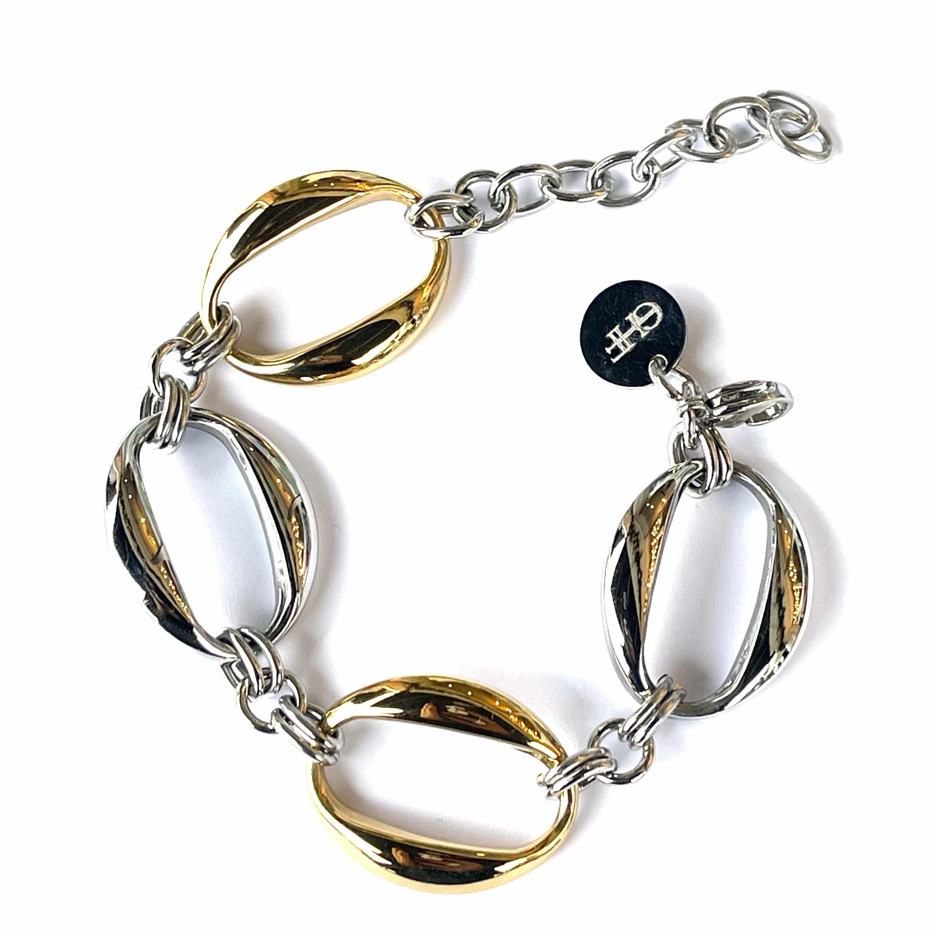 Kensington Two Tone Oval Link Bracelet - Gottohaveitfashion