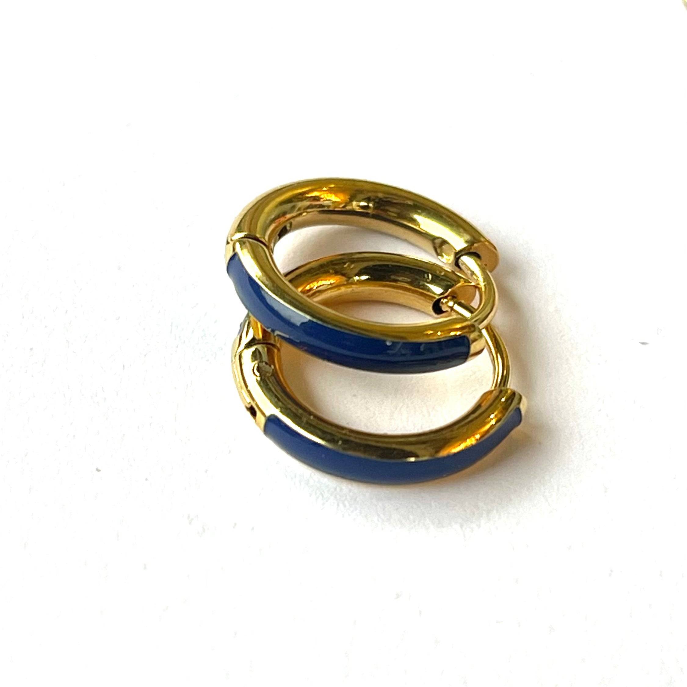 Mini Enamel Huggie Hoop - Gottohaveitfashion