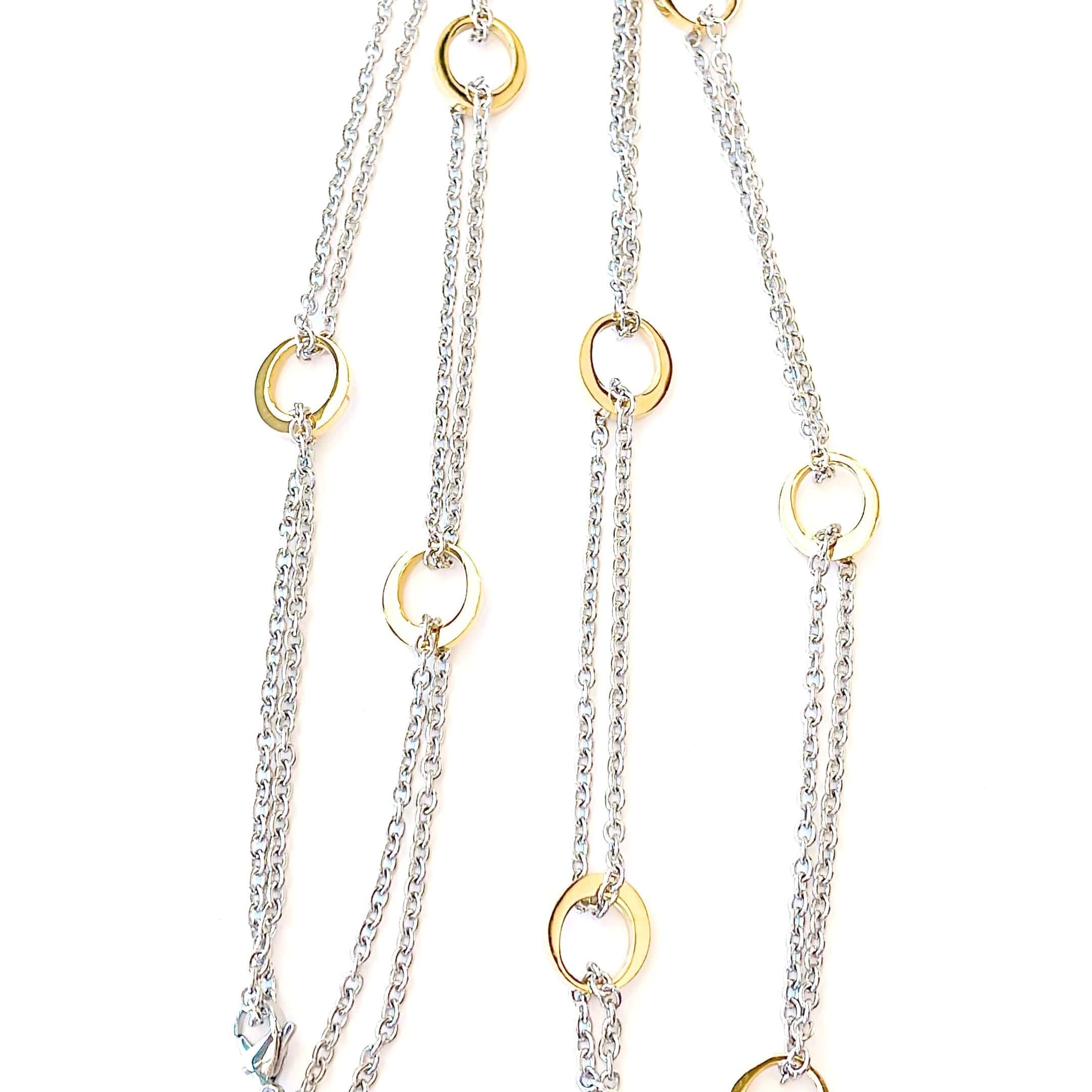 Going The Distance Two Tone Long Necklace - Gottohaveitfashion