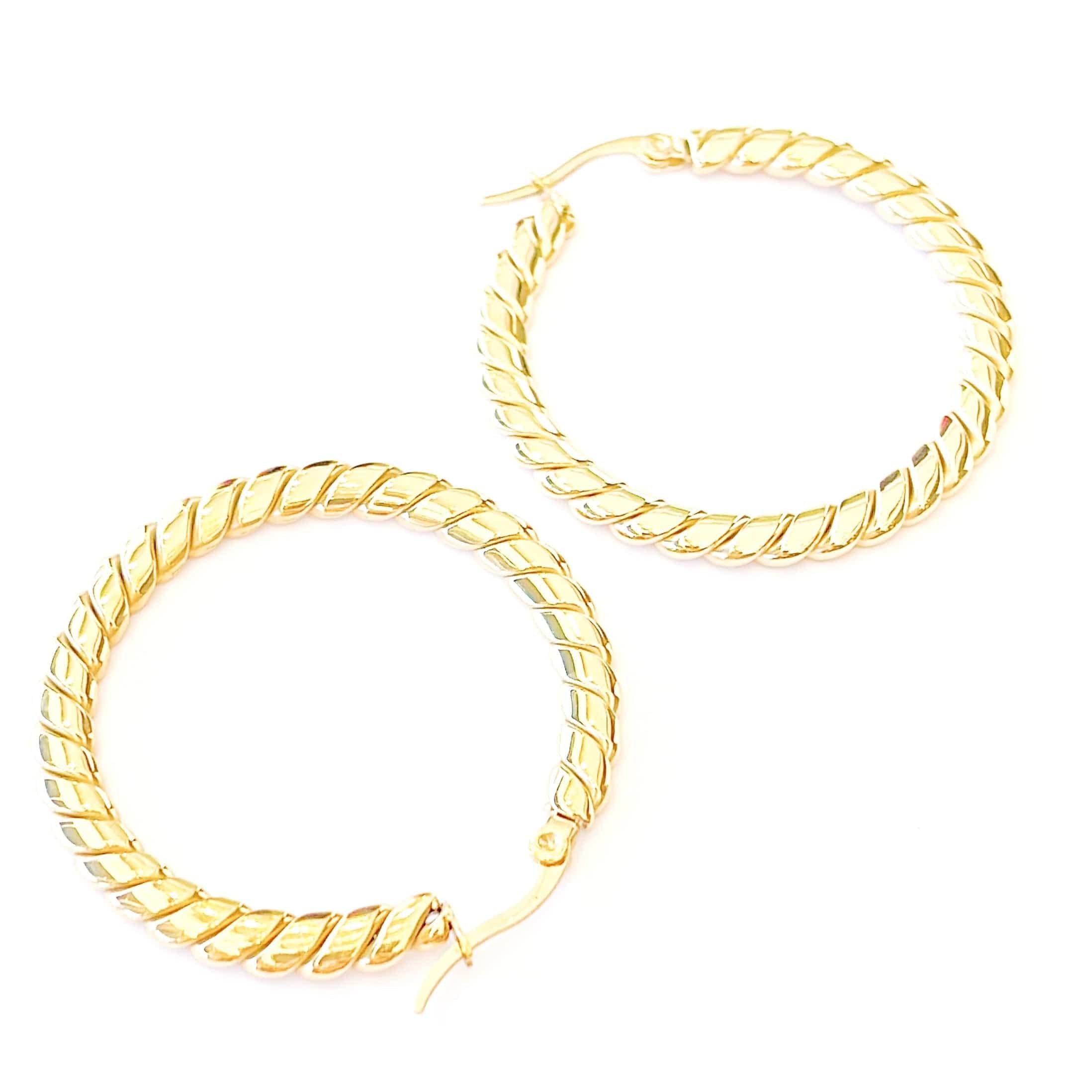 Gold Twisted Hoop Earrings - Gottohaveitfashion