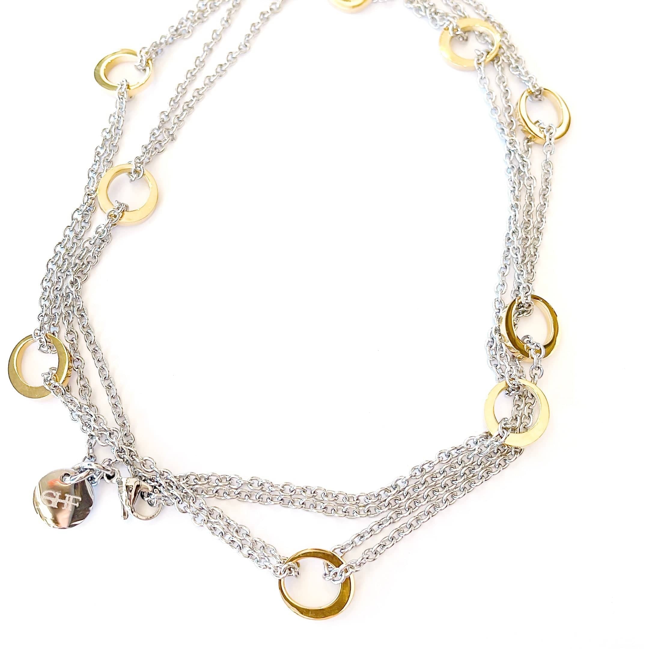 Going The Distance Two Tone Long Necklace - Gottohaveitfashion