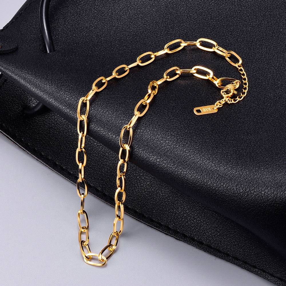 Large Paper-Clip Chain Link Necklace - Gottohaveitfashion
