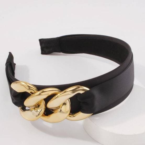 Chained Up Curb Link Headband - Gottohaveitfashion