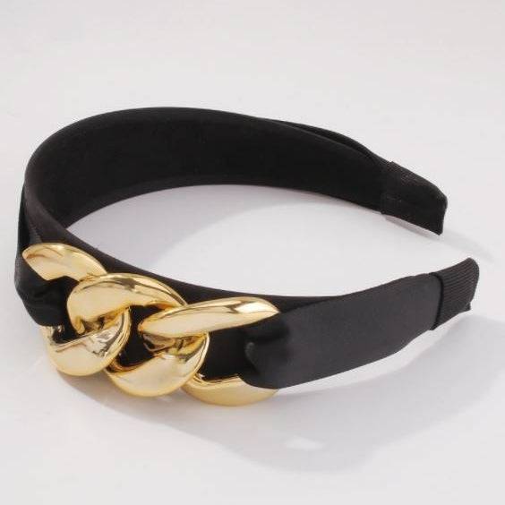 Chained Up Curb Link Headband - Gottohaveitfashion