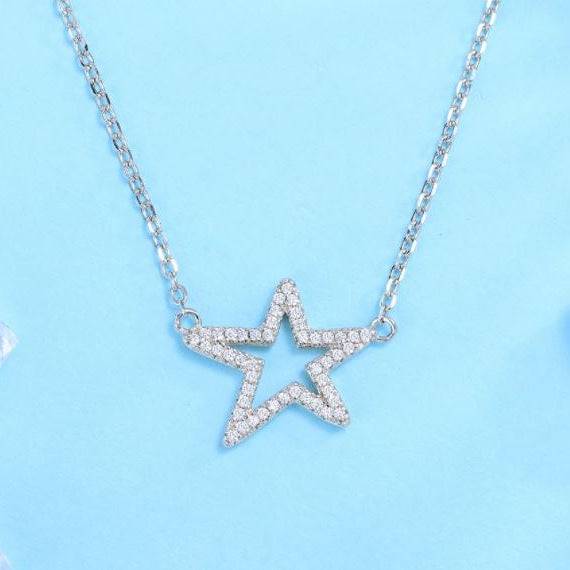 Be Dazzled CZ Diamond Star Necklace - Gottohaveitfashion